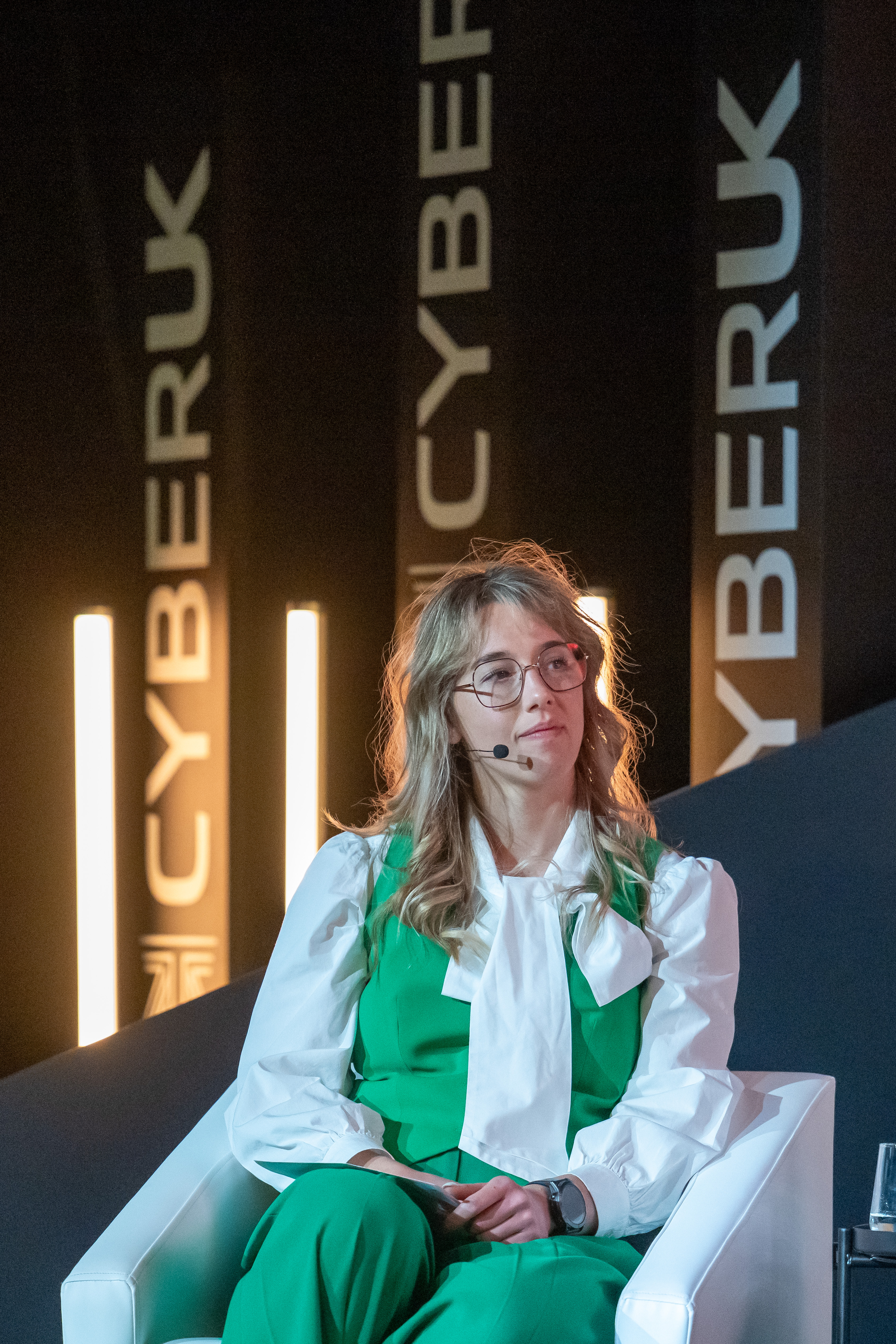 Jane Wright taking part in a CyberUK discussion