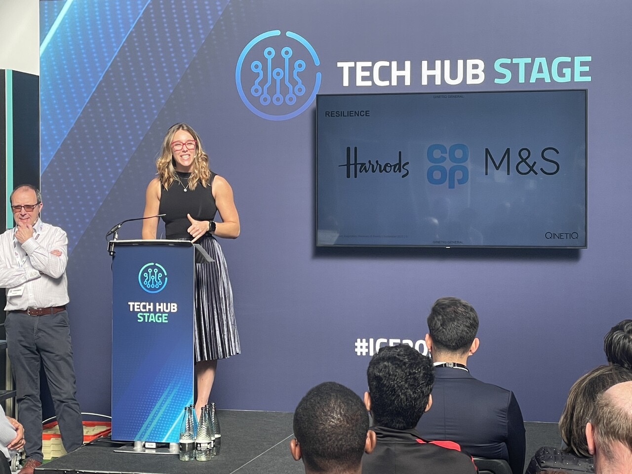 Jane Wright speaking at the Tech Hub stage